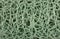 Close up of green crochet fabric