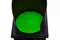 Close up Green light Traffic running Sign