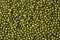 Close up a green mung beans grain seed background