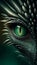 Close-up of Green Reptilian Eye, Fantasy Concept