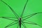 Close up green umbrella low angle view