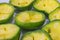 Close up green zucchini (cucurbita)
