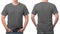 Close up grey t-shirt cotton man pattern isolated on white