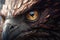 close-up of the griffin's piercing eyes and fierce claws