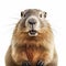 Close-up Groundhog Portrait: Realistic Hyper-detailed Beaver Drawing