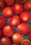 The close up of group of fresh red strawberry,made with filter