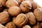 Close up of group of walnuts