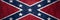 Close-up of grunge Confederate States of America flag. Dirty Confederate States of America flag on a metal surface