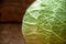 Close-up of half cabbage