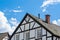 Close-up of half-timbered house gable