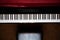 Close up of hand people man musician playing piano
