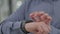 Close up of Hands of Indian Woman using Smart Watch