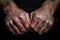 close-up of hands positioned for a krav maga strike