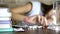 Close-up Of Hands Touching Pills. Healthcare concept, beriberi during training loads. teenage girl sorts pills sitting