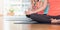 Close up hands of yoga group seated doing Hand Mudra and meditates in a training studio fitness room, Calm and relax