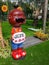 close up, Happy dolls for garden decoration have greeting welcome