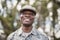 Close-up of happy military soldier