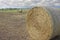 Close up of hay bale in the field