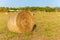 Close up of Hay bales, rural scene in summer