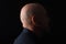 Close-up of a head of bald man