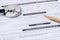 Close-up of Health Insurance Claim Application Form with pen and
