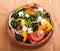 Close up healthy greek salad