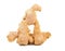 Close-up of a healthy and nutritious ginger root. A brown fresh root, on the white background.