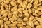 Close up heap spiced peanuts