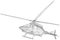 Close-up helicopter. Outline drawing of helicopter. Vector created of 3d, Wire-frame