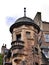 Close up historical round Tower, Royal Mile, Edinburgh, Scotland