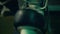 Close up: hockey player tightening laces on his skates before a game.