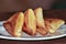 Close-up Homemade Buttered Toast On A Snack Plate Perfect For Snacking