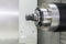 Close up of the horizontal spindle of CNC Machine