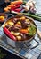 Close-up of hot spicy Jamaican Curried Goat