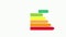 Close-up Of House Showing Energy Efficiency Rate. The energy rating scale is isolated from the white background. Concept