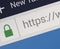 Close-up of HTTPS in Web Browser