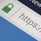 Close-up of HTTPS in Web Browser