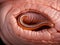 close up of a human worm, 3d illustration