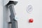 Close up of Hydrogen gas dispenser with copy space. 3d illustration