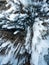 Close up Ice swag inside the cave. Lake Baikal, Russia