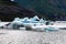 Close up icebergs in the waters of Alaska from the glacier