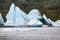 Close up icebergs in the waters of Alaska from the glacier