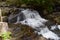 Close up of idyllic waterfall on rocks in Canada