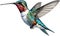 Close-up image of a Bee hummingbird bird. AI-generated.