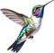 Close-up image of a Bee hummingbird bird. AI-generated.