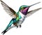 Close-up image of a Bee hummingbird bird. AI-generated.