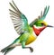 Close-up image of a Cuban Tody bird. AI-generated.