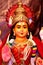 Close up image of Durga, a Hindu goddess