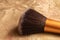 Close up image of makeup brush bristle