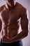Close up image of muscular perfect male torso